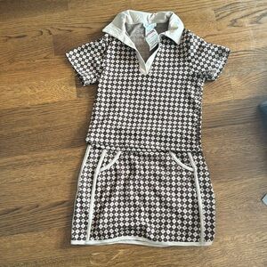 Printed Brown Patterned Matching Set